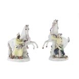 A PAIR OF PORCELAIN GROUPS MEISSEN EARLY 20TH CENTURY