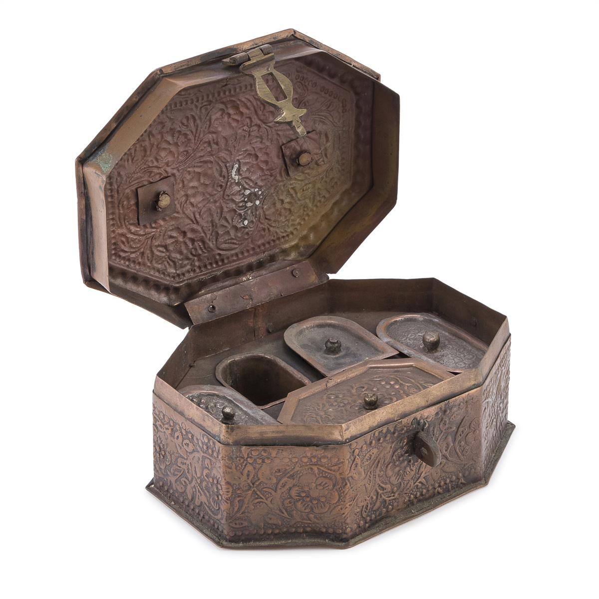 TEA BOX IN COPPER INDIA 20TH CENTURY - Image 2 of 2