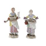 TWO PORCELAIN GROUPS MEISSEN LATE 19TH CENTURY