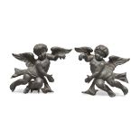 BEAUTIFUL PAIR OF SILHOUETTES IN BRONZE BURNISHED LATE 19TH CENTURY