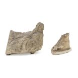 TWO FRAGMENTS IN MARBLE