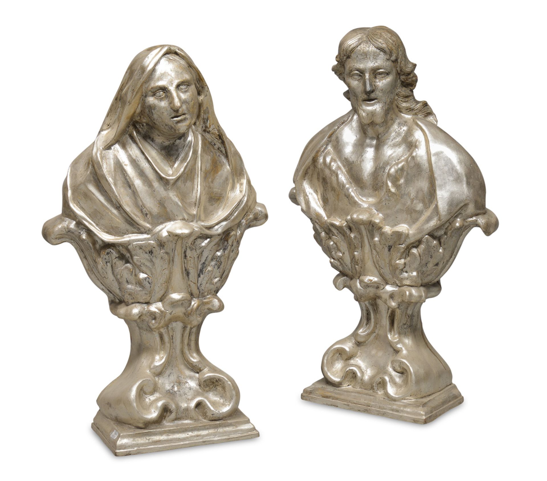 PAIR OF BUSTS IN PRESSED PAPER 19TH CENTURY