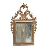 SMALL GILTWOOD MIRROR CENTRAL ITALY 18TH CENTURY