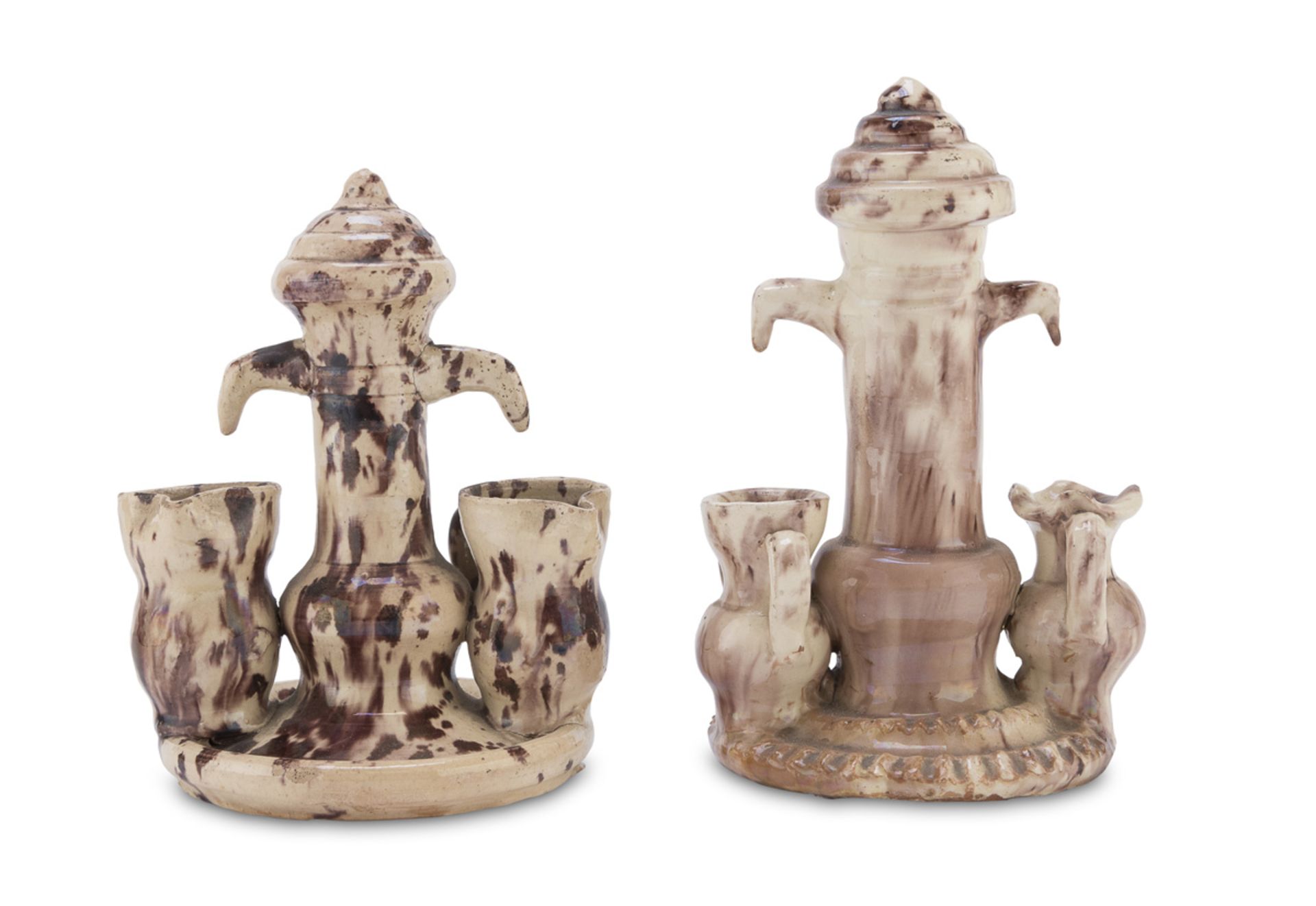 A OF OF FOUNTAIN MODELS IN CERAMICS GROTTAGLIE 19TH CENTURY
