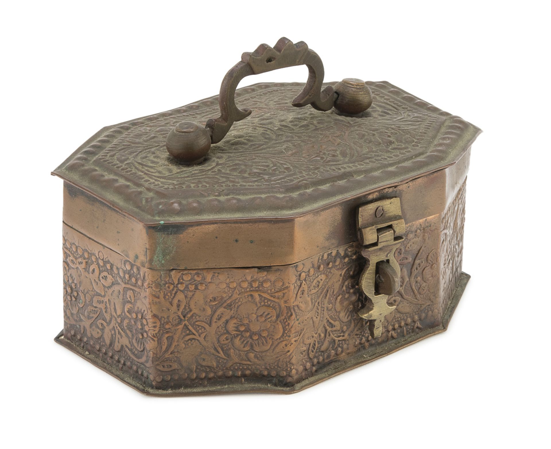 TEA BOX IN COPPER INDIA 20TH CENTURY