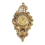 CARTEL CLOCK IN GILTWOOD EARLY 20TH CENTURY