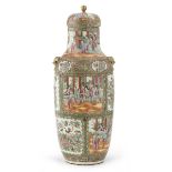 BIG PORCELAIN VASE IN POLYCHROME AND GOLD ENAMELS CHINA 19TH CENTURY