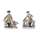 A PAIR OF PORCELAIN GROUPS MEISSEN EARLY 20TH CENTURY