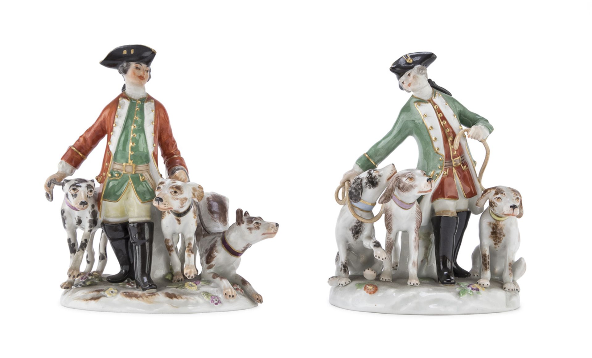 A PAIR OF PORCELAIN GROUPS MEISSEN EARLY 20TH CENTURY