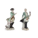 TWO PORCELAIN GROUPS MEISSEN LATE 19TH CENTURY