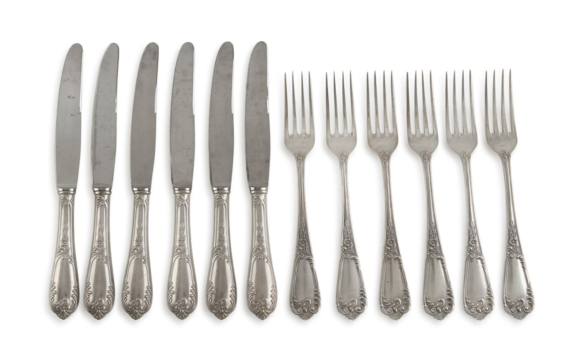 SET OF SILVER CUTLERY PUNCH PALERMO 1944/1968