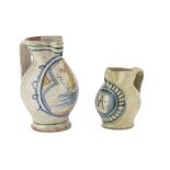 TWO PITCHERS IN MAIOLICA METAURENSE AREA 16TH CENTURY