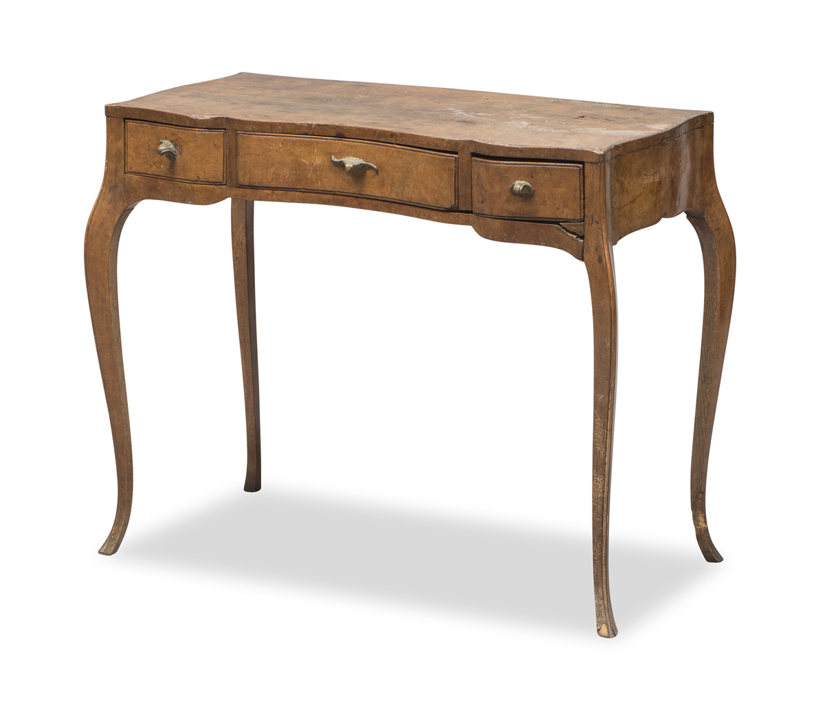 MODEL OF WRITING DESK IN WOOD DYED TO WALNUT LATE 19TH CENTURY