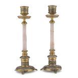 A PAIR OF SMALL CANDLESTICKS IN BRASS - 20TH CENTURY