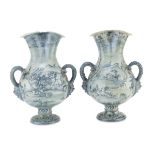 Pair of Flowerpots In Maiolica - CANTAGALLI EARLY 20TH CENTURY