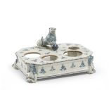 TABLE INKWELL IN MAIOLICA - VENETO O EMILIA MID-18TH CENTURY