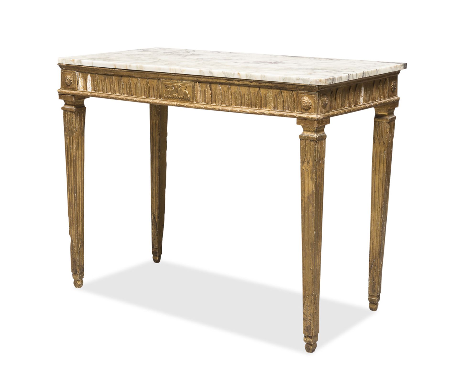 SMALL CONSOLE IN GILTWOOD - CENTRAL ITALY LUIGI XVI PERIOD