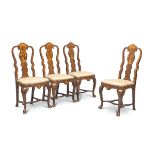 FOUR BEAUTIFUL CHAIRS IN ELM WOOD BRIAR - HOLLAND 18TH CENTURY