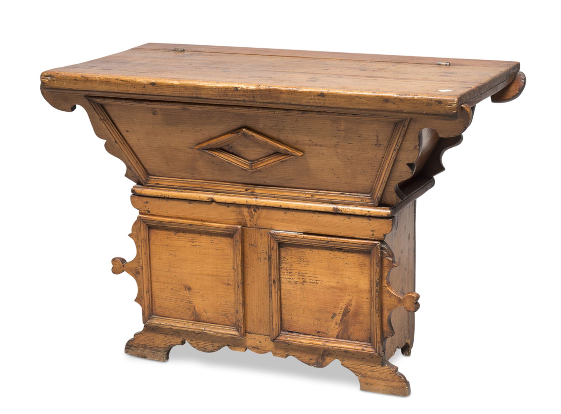 Lift-top chest In Wood Of Pino - Probably Valley Of LATE aosta 18TH CENTURY