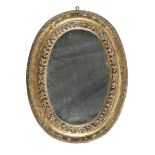 OVAL MIRROR IN GILTWOOD - LATE 18TH CENTURY