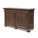 RARE AND IMPORTANT SIDEBOARD IN WALNUT - PROBABLY FLORENCE 17TH CENTURY