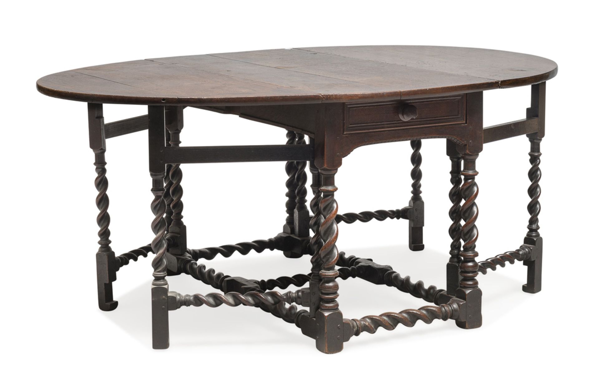 RARE DROP LEAF TABLE IN OAK - ENGLAND 18TH CENTURY - Image 2 of 2