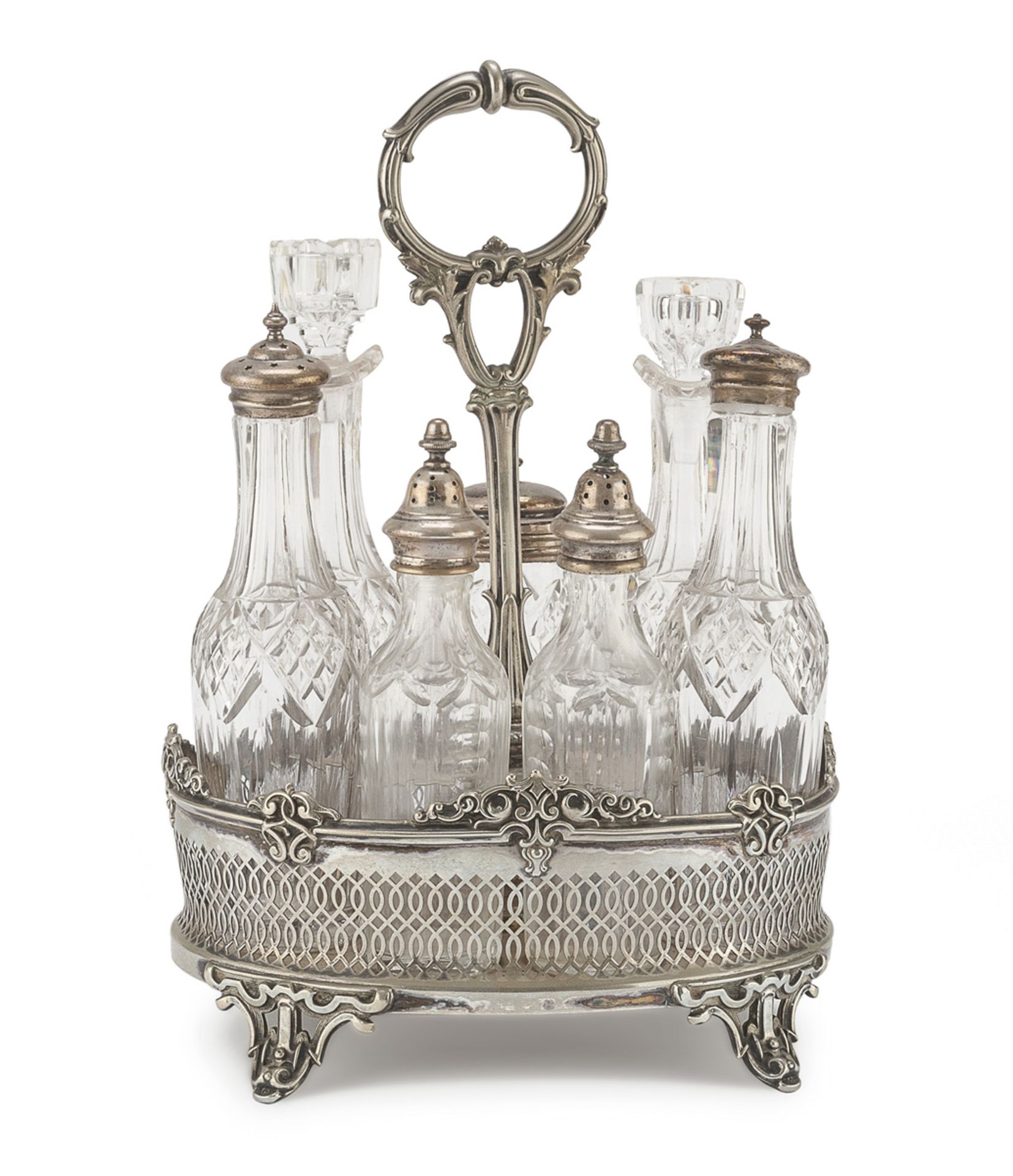 SILVER-PLATED CRUET - GLASGOW 19TH CENTURY