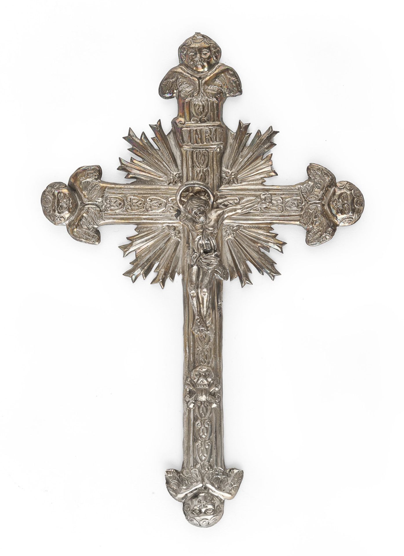 SILVER CRUCIFIX - PUNCH NAPLES 1824/1832