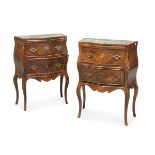 A PAIR OF BEDSIDES IN VIOLET WOOD - SICILY 19TH CENTURY