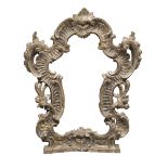 FRAME OF MIRROR IN SILVER-PLATED WOOD - ROME EARLY 18TH CENTURY