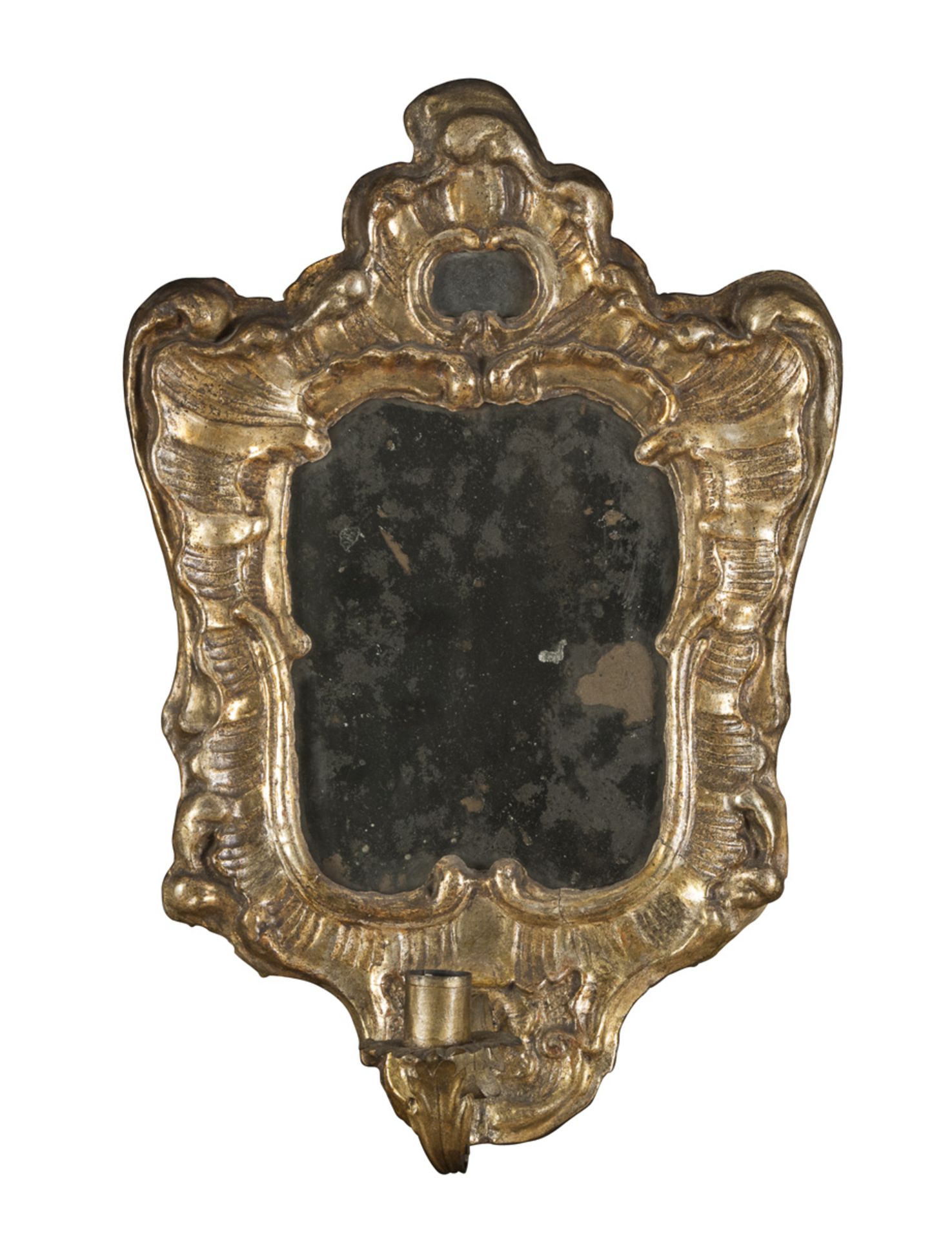 A PAIR OF SMALL MIRRORS IN GILTWOOD - 19TH CENTURY - Image 2 of 2