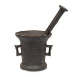 IRON MORTAR AND PESTLE - 18TH CENTURY