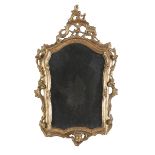 A PAIR OF GILTWOOD MIRRORS - 18TH CENTURY