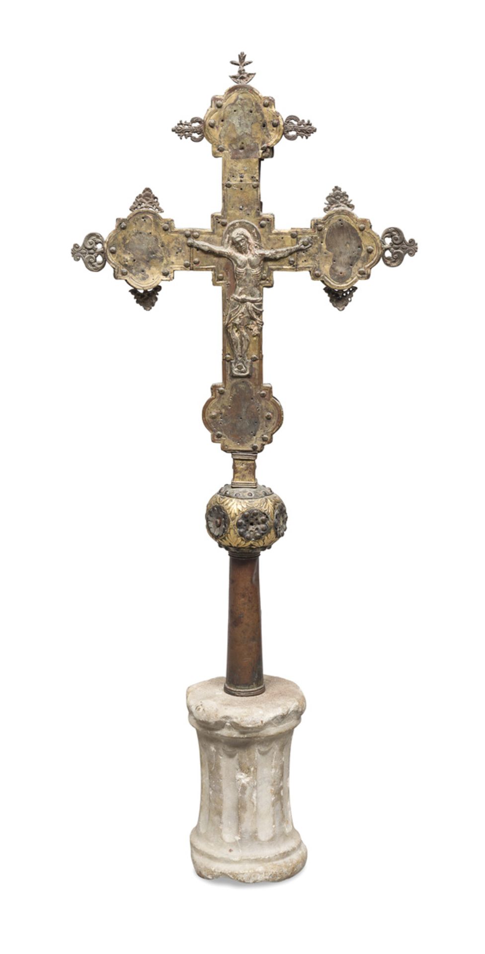 PROCESSIONAL CROSS IN ORMOLU - PROBABLY VENICE EARLY 16TH CENTURY