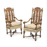 A BEAUTIFUL PAIR OF ARMCHAIRS IN WALNUT - FRANCE LATE 18TH CENTURY