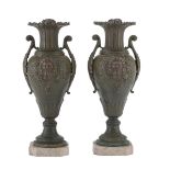 A PAIR OF VASES IN BURNISHED METAL - FRANCE 19TH CENTURY