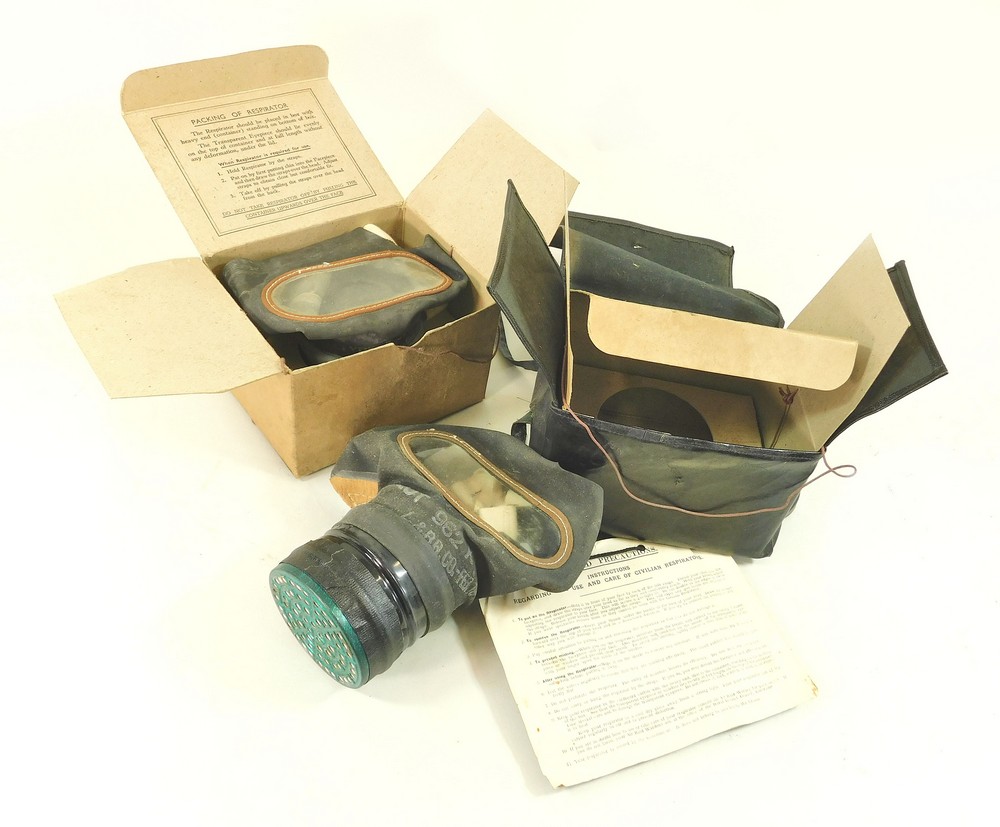 WWII GAS MASKS.