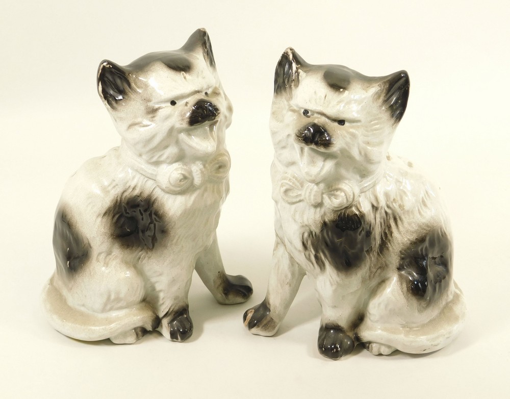 POTTERY CATS.