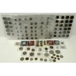 A small collection of GB and World coins, including an George IIII 1821 silver crown,