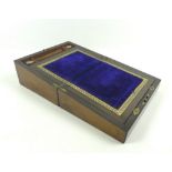 A Victorian mahogany and rosewood veneered writing slope,