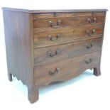 An early 19th century mahogany bachelors chest,