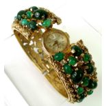 An unusual vintage watch in the form of a cuff bracelet with the face hidden,