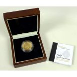 An Elizabeth II 1989 Tudor Rose proof gold double sovereign, London Mint Office,