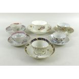 A group of English and Chinese porcelain cups, saucers and dishes, 18th and 19th century,