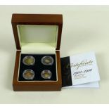 An Edward VII set of four silver maundy coins, 1902, comprising fourpence, threepence,