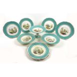 A Victorian part dessert service, possibly Coalport,