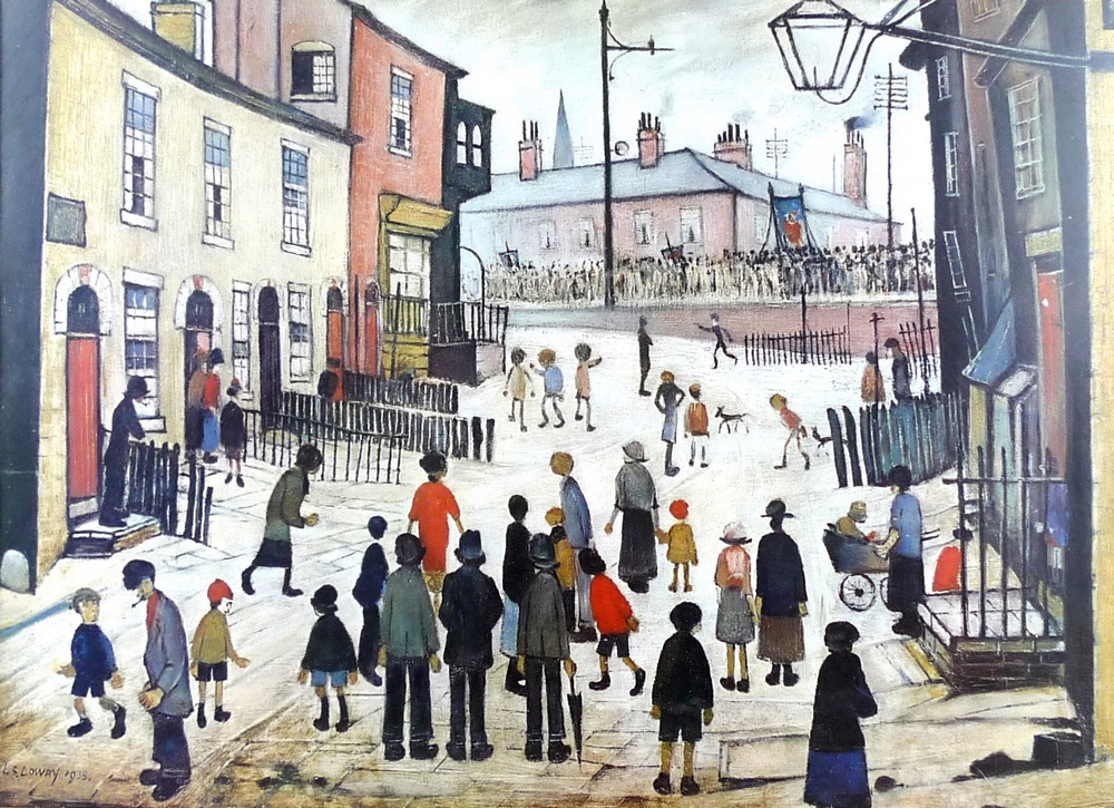 After Laurence Stephen Lowry (British, 1887-1976): 'A Procession', published by The Medici Society,