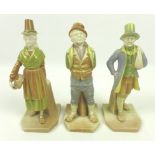 A group of three Royal Worcester porcelain figurines,