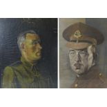 A portrait of an army sergeant, signed bottom right G.