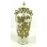 A Grainger & Co, Worcester, pierced vase and cover, circa 1880,